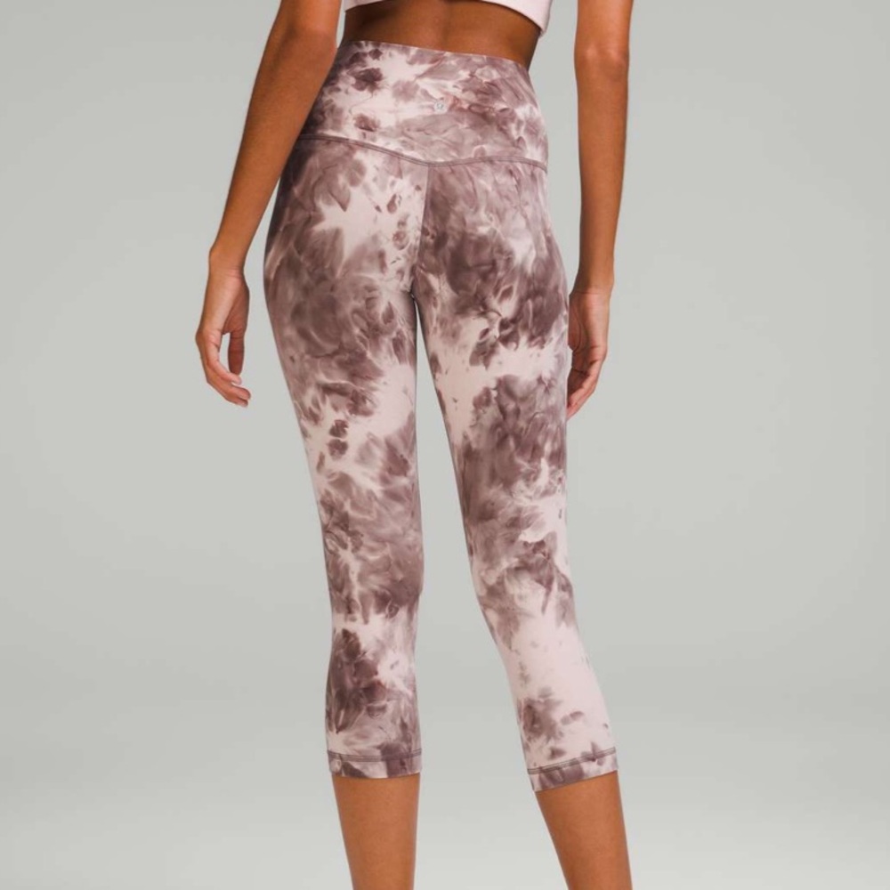Lululemon Align High Rise Crop 21” Diamond Dye Mink Berry Lunar Rock Shadow Grey